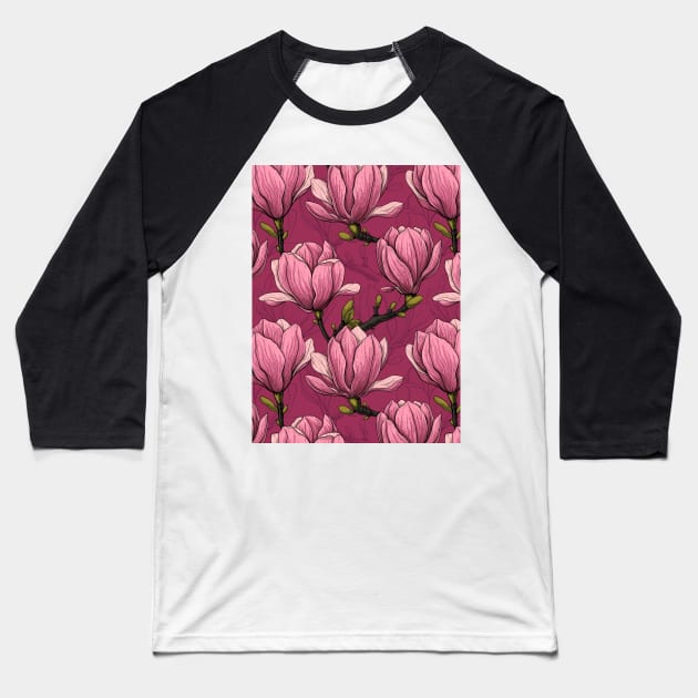 Magnolia garden Baseball T-Shirt by katerinamk